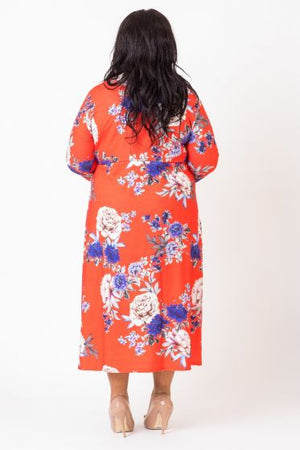 FLORAL WRAP DRESS