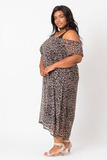 TWO-PIECE DRESS IN ANIMAL PRINT