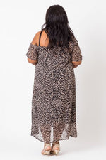 TWO-PIECE DRESS IN ANIMAL PRINT