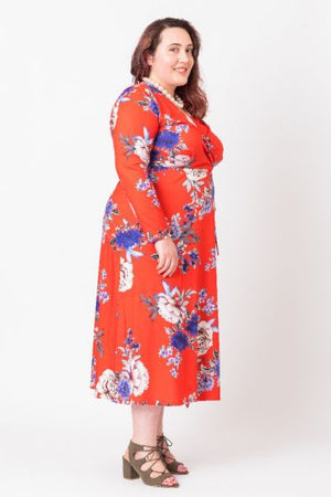 FLORAL WRAP DRESS