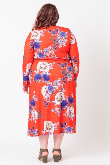 FLORAL WRAP DRESS