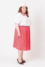 Printed midi skirt