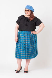 Checked midi skirt
