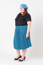 Checked midi skirt