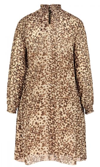 SHEARED NECK DRESS (ANIMAL PRINT)