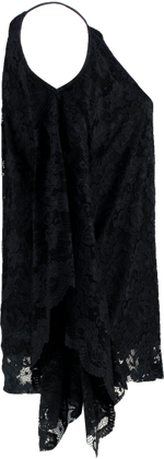 COLD SHOULDER LACE TOP (BLACK)