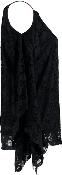 COLD SHOULDER LACE TOP (BLACK)