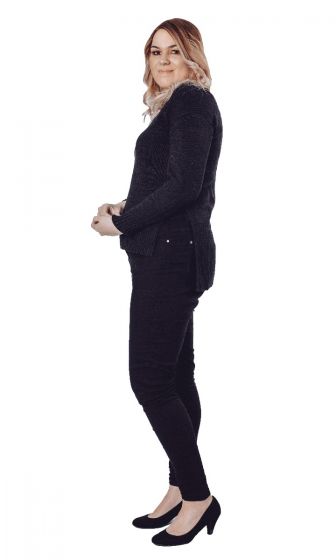 Black Cross Over Jumper