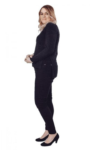 Black Cross Over Jumper