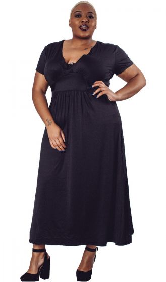 V- Neck Maxi Dress