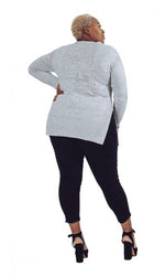 Grey Cross Over Jumper
