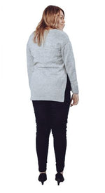 Grey Cross Over Jumper