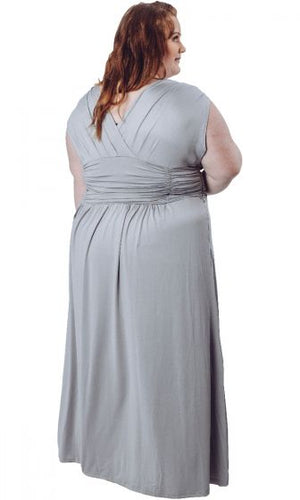 Grey Sleeveless Bridesmaid Dress
