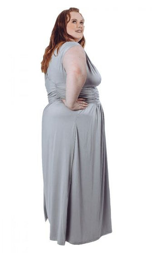 Grey Sleeveless Bridesmaid Dress