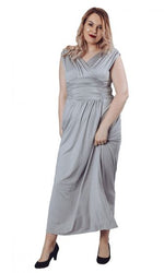 Grey Sleeveless Bridesmaid Dress