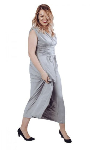 Grey Sleeveless Bridesmaid Dress