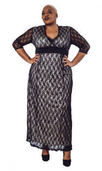 Formal Lace Maxi Dress