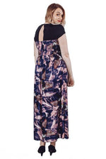 Floral Side Slit Maxi Dress