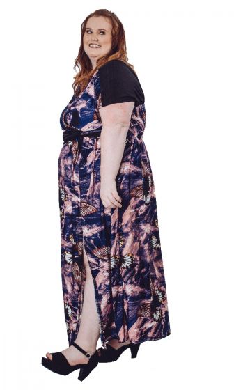 Floral Side Slit Maxi Dress